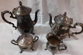 This silver plated tea set is one of many we always have in the centre