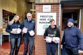 DPS donated 100 turkeys to Preston's Here for Humanity for Christmas.