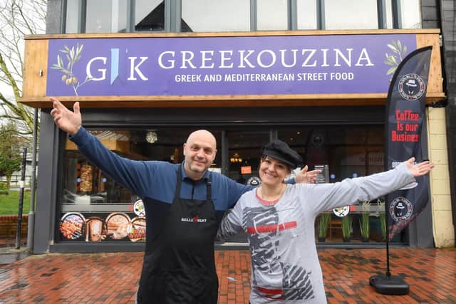 Christina Laporda and Bill Karastergios have opened Greekouzina on Friargate.
