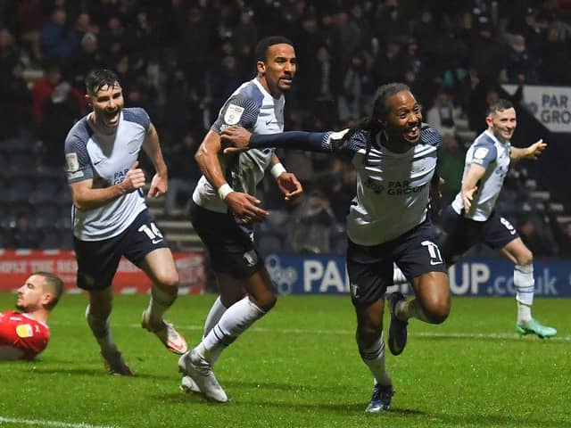 Preston’s last game was the victory over Barnsley last month when Daniel Johnson (above) got the winning goal