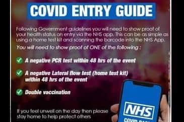 Revellers had to provide evidence of their vaccine status or negative tests before being allowed admittance to the Boxing Day party at Park Hall Hotel