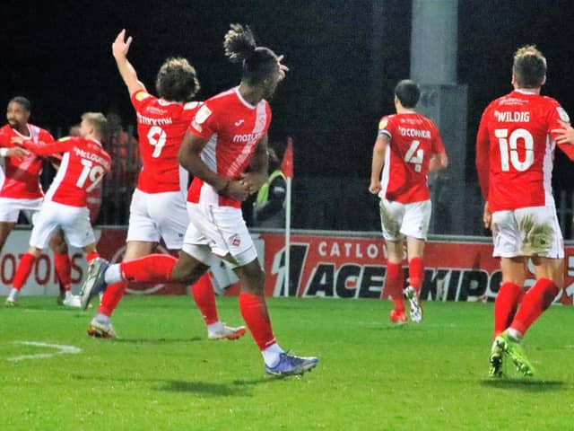 Morecambe had plenty to celebrate after battling back for victory on Sunday