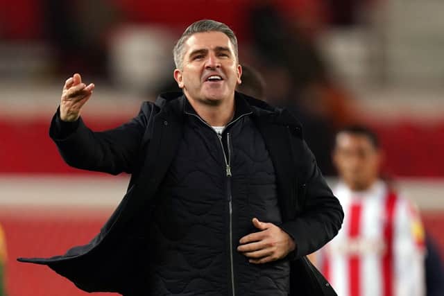 Ryan Lowe celebrates after the final whistle