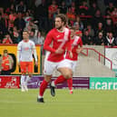 Cole Stockton scored twice for Morecambe