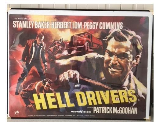 Hell Drivers from 1957 with an all star cast, about quarry drivers racing for bonus payments. It is very sort after - £800 plus and very rare.