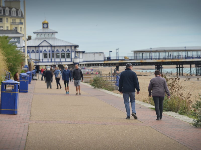 The rate of covid cases in The Pier area was 47.7 on March 25 but has dropped to 35.7 on April 1
