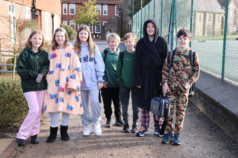 Pupils at this school had an upside down day which included eating breakfast for lunch, learning Italian in Spanish class and coming to school in their pyjamas. They raised an amazing £580.