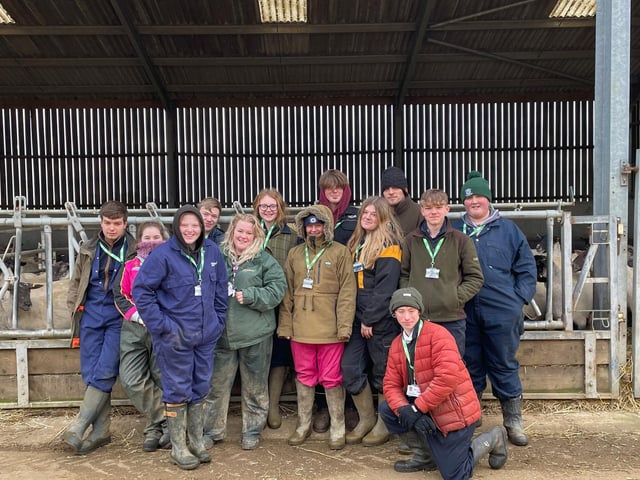 Students get hands-on experience at Lodge Farm.