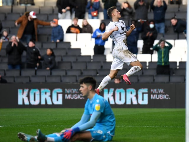 His persistence led to Dons' second, which he put home himself. Hit the post in the first half too