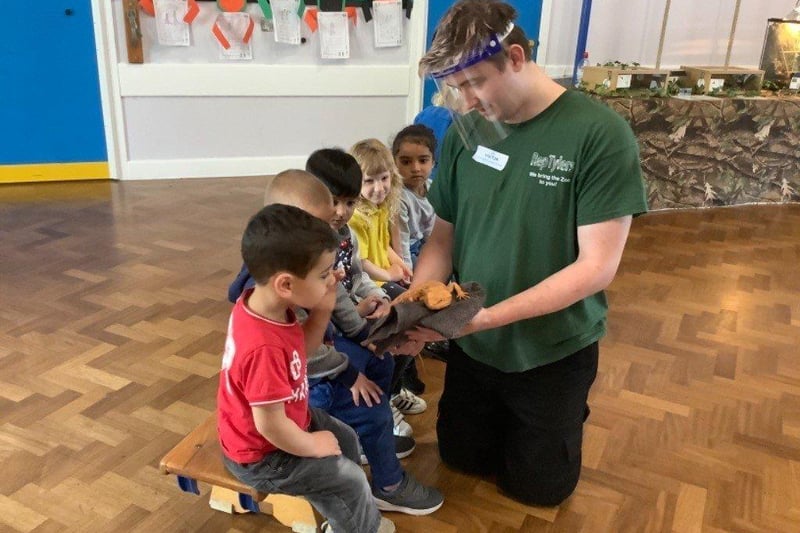 Ducklings class meets the reptiles. Picture supplied and not available to buy.