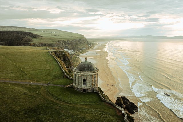 Mussenden Temple is one of Northern Ireland's most famous attractions. Designed originally as a library, it offers breathtaking views across Downhill Beach and the Atlantic Ocean. Now owned by the National Trust, it can also be used as a wedding venue.
