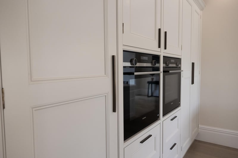 The kitchen cabinets