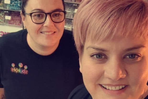 Owners Amy and Lauren Elleray-Wilson suspect the strange goings-on inside their Penwortham sweet shop might be the work of a ghostly visitor