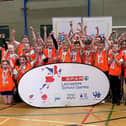 One of the winning teams from the events – Holy Family Catholic Primary School in Blackpool – who won the gold medal in the Year 5 and 6 primary school category.