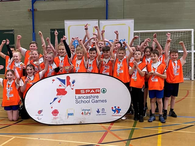 One of the winning teams from the events – Holy Family Catholic Primary School in Blackpool – who won the gold medal in the Year 5 and 6 primary school category.