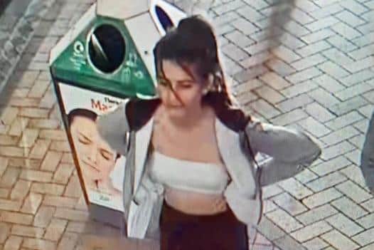 Police want to identify this woman after a man was attacked in a racially aggravated assault outside Pound Emporium in St John’s Shopping Centre, Preston at around 5.30pm on September 1, 2021
