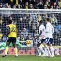 North End goalkeeper Daniel Iversen saves against Oxford (photo: Andrew Kearns/CameraSport)