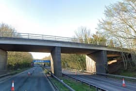 Higher North Road bridge, over the A601(M), had been due to be demolished - but not any more (image: Google)