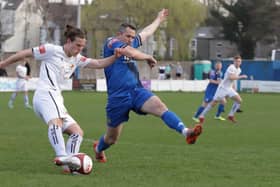 Lancaster City in action at home to Nantwich Town (photo: Phil Dawson)