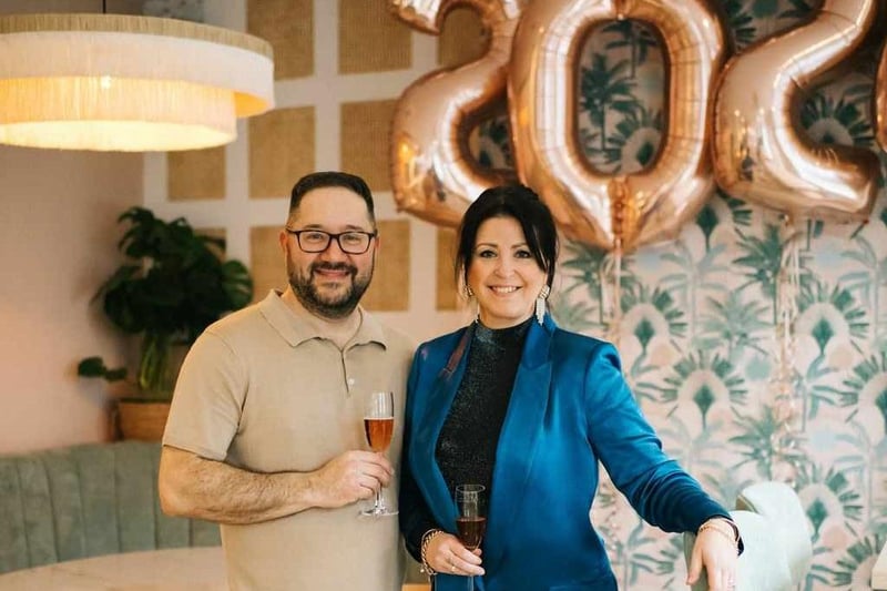 Happy New Year! Owners Catherine and Paul Hollingshead raise a glass