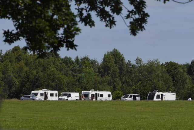 It is believed the travellers set up camp in Ashton Park on Sunday evening (June 19)