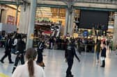 Queues at Gare du Nord railway station in Paris, France after a reported border control IT failure meant passengers could not board trains. (Credit: Loic Kreseski/ PA)