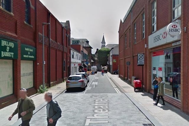 There were 10 reports of anti-social behaviour in or near Junction of Theatre Street during April 2022