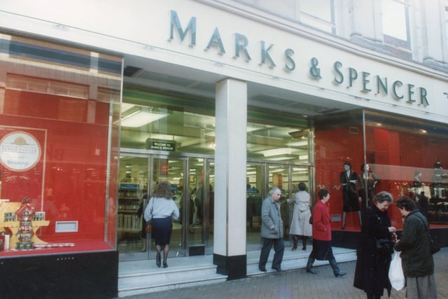 When this image was taken in 1990 Marks & Spencer was preparing to open its doors seven days a week