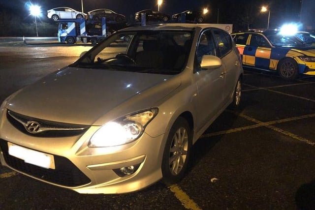 This Hyundai was spotted weaving its way between lanes one and two on the M6 north at Forton.
It initially failed to stop but eventually did.
The driver was arrested for impaired driving and the car seized.