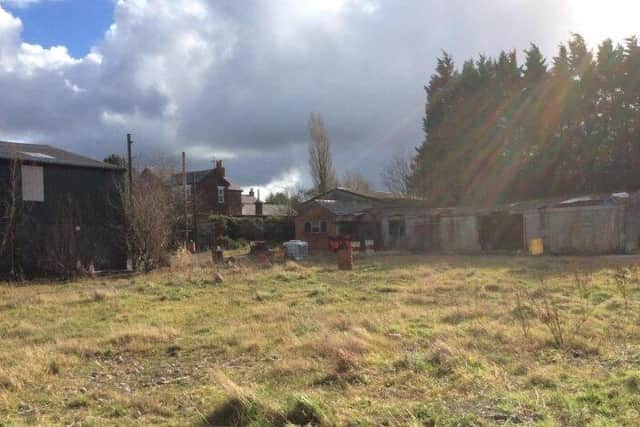 A greenebelt site off Sandy Lane in Mawdesley, where permission for five detached houses was granted last year because of the plot's prevous industrial use  (image via Chorley Council planning portal)