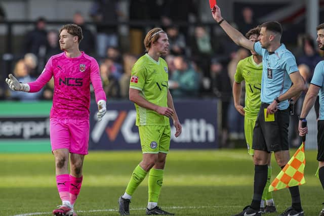 Lia-bau Stowell was red carded