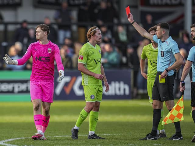 Lia-bau Stowell was red carded