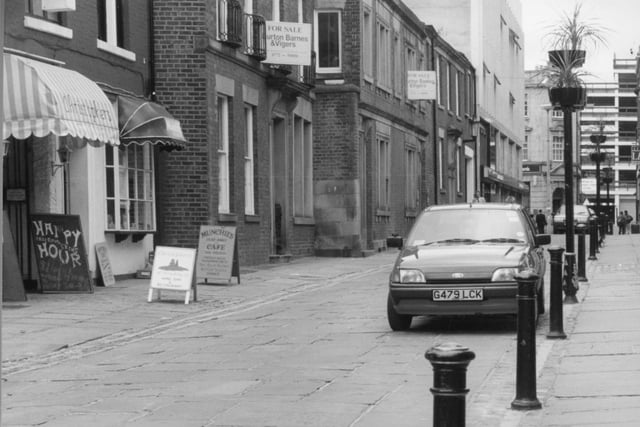 In 1993, when this image was taken, Preston highways chiefs brought in a series of measures aimed at cutting congestion in the town centre. Winckley Street was to be made a one-way street