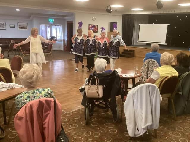 Former Tiller Girl entertains members of Over Wyre Social Activities Club ( OWSAC)