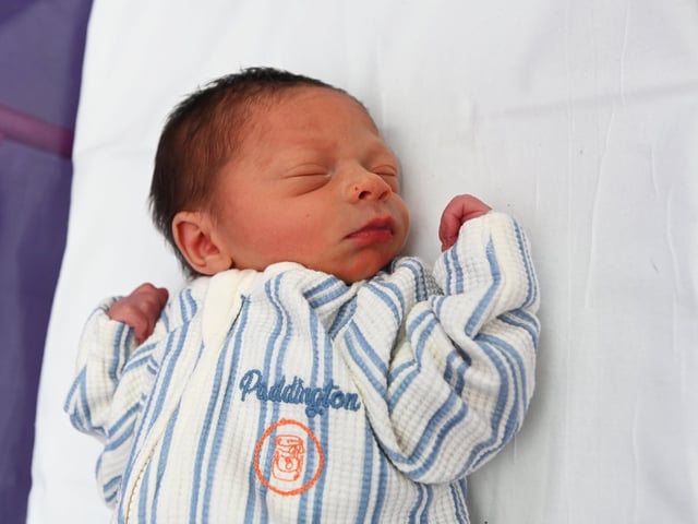 Baby Archie, born October 9 at 7.37pm, weighing 5lb 5oz, to Chloe and Joe Rudd from Preston.