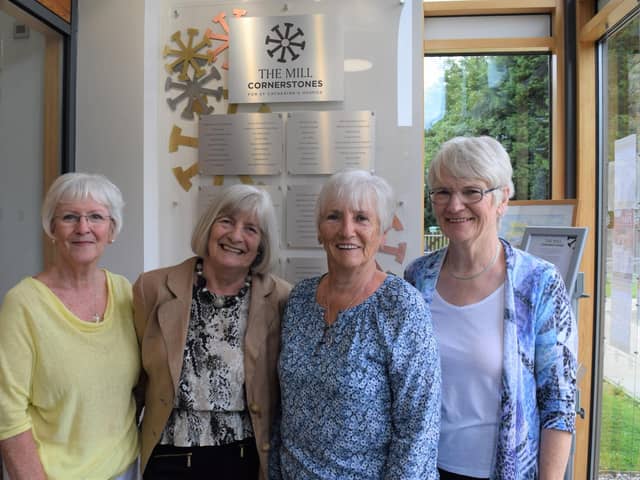 Margaret's friends (L-R): Ellen Savage, Gina Bailey, Andrea Baxter and Sylvia Whitely.