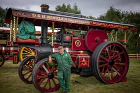 Brian Morgan with his 1915 Aveling and Porter engine, which was among the machines to admire at the Steam Fair.