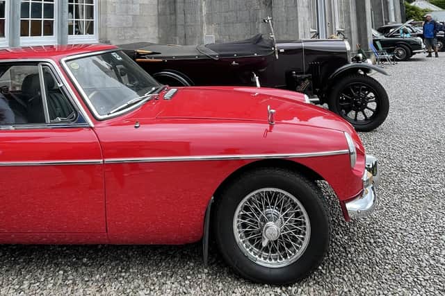 Classic car show being held at Leighton Hall near Carnforth.