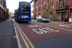 The new Bus Gate on Corporation Street, Preston.