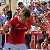 Morecambe midfielder Jake Taylor is back on the sidelines Picture: Michael Williamson