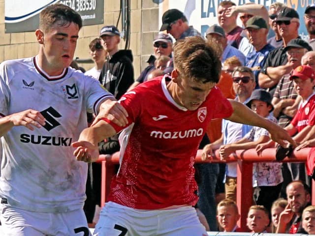 Morecambe midfielder Jake Taylor is back on the sidelines Picture: Michael Williamson