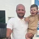 Burnley's Harry Stanworth, pictured with his son Flynn, will run the London Marathon for the second time to raise money for Diabetes UK. Harry has been a type one diabetic since he was two