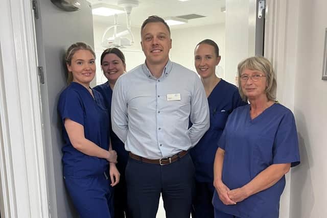 Simon Orwin, Director of Clinical Services at the Lancaster Hospital with other clinical staff. Photo: Circle Health Group