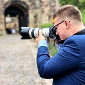 Joshua Brandwood taking snaps at Lancaster Castle. Photo: Brandwood Photography