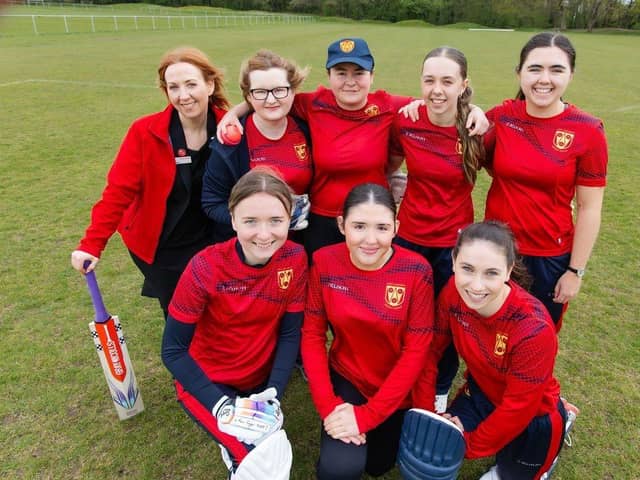 Redrow’s Louise Martin with back row left to right Sarah Ng, Jodie Moores, Gabby Westbury, Phoebe Astin. Front row left to right Hannah Jones, Olivia Hardman, Sofie Mckechnie