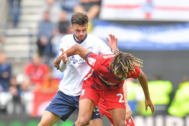 Troy Parrott battles with Birmingham City's Dion Sanderson

Photographer Dave Howarth/CameraSport

The EFL Sky Bet Championship - Preston North End v Birmingham City - Saturday 3rd September 2022 - Deepdale - Preston 

World Copyright © 2022 CameraSport. All rights reserved. 43 Linden Ave. Countesthorpe. Leicester. England. LE8 5PG - Tel: +44 (0) 116 277 4147 - admin@camerasport.com - www.camerasport.com