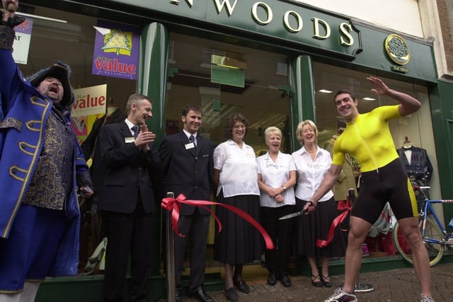 Olympic gold medallist Jason Queally during the opening of the new Greenwoods Menswear shop in Orchard Street in Preston