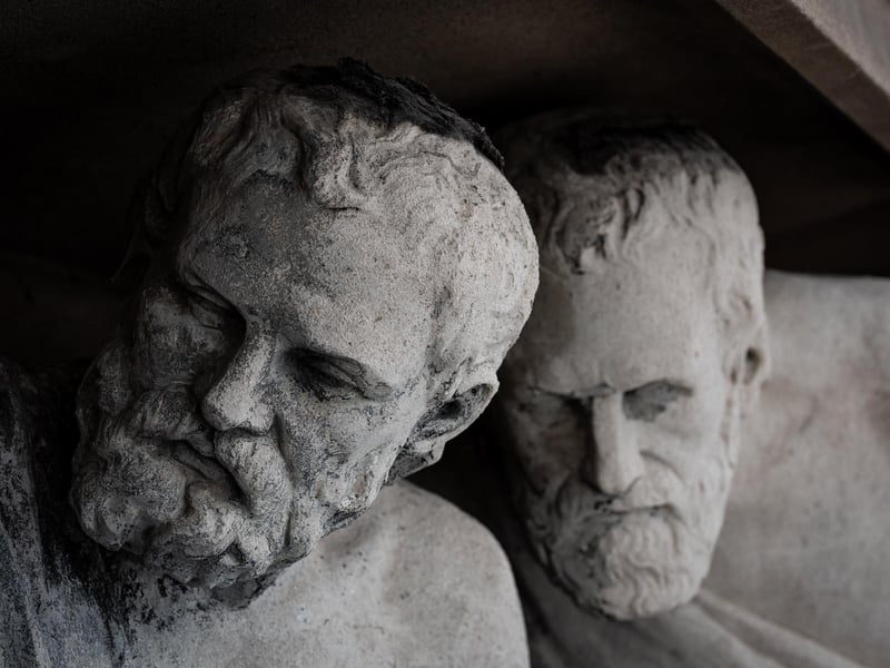 Zeno and Parmenides musing above the museum