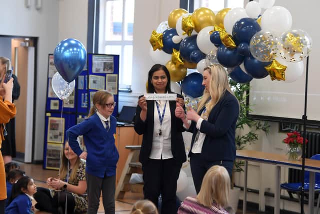 Headteacher Azra Butt found out she had been shortlisted for Headteacher of the Year at an assembly on Thursday.