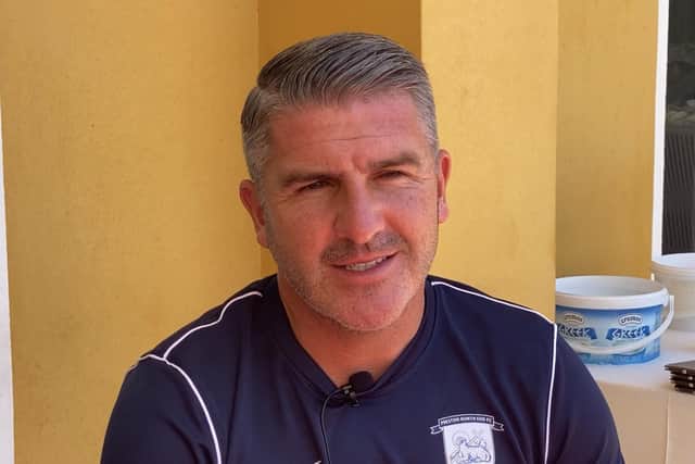 Preston North End manager Ryan Lowe at their Spain training camp.